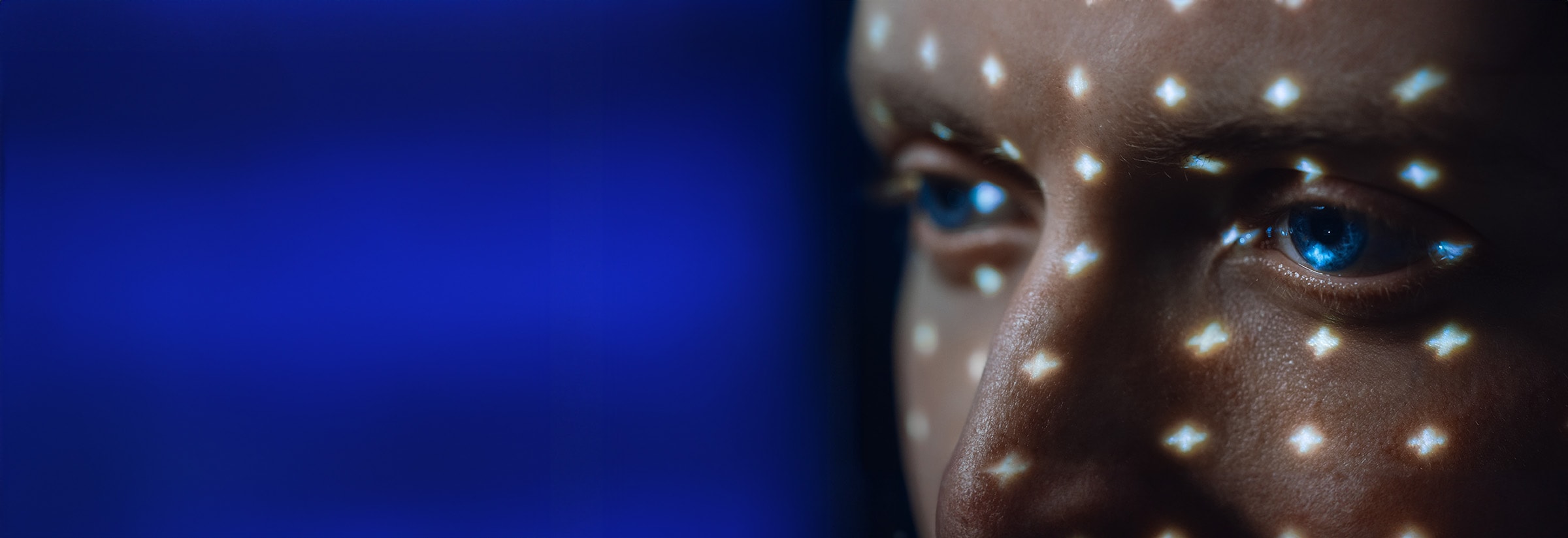 An image showing a facial scan that will then be used in AI-driven identity theft.