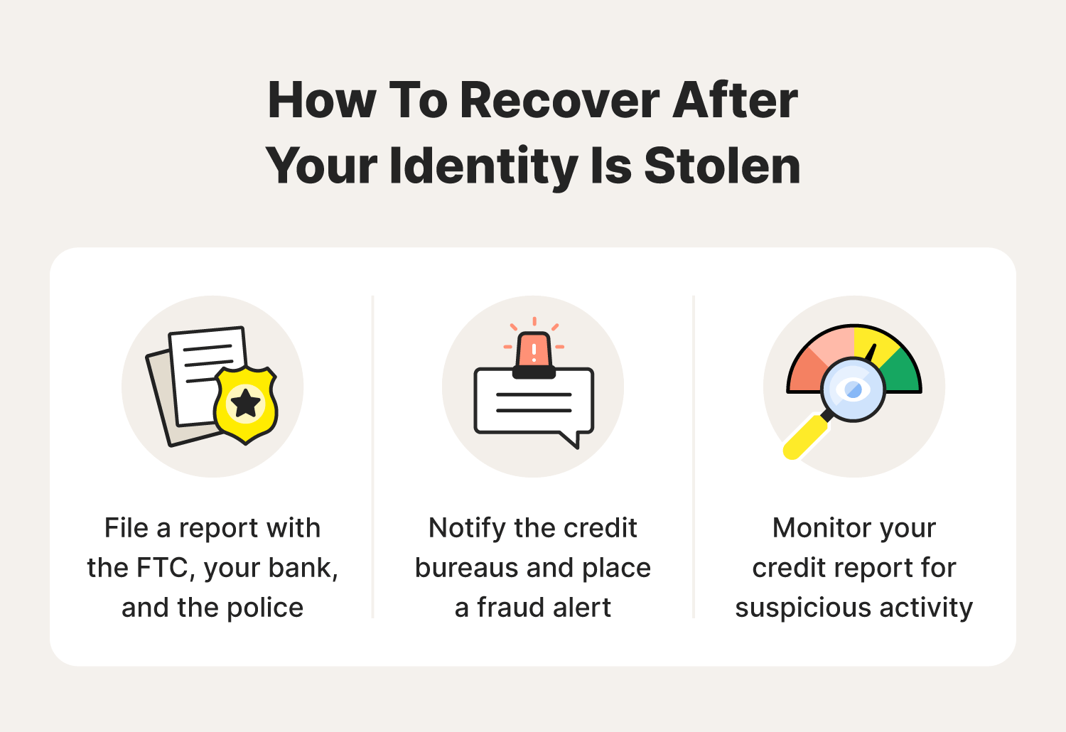 Tips to recover after your identity is stolen.