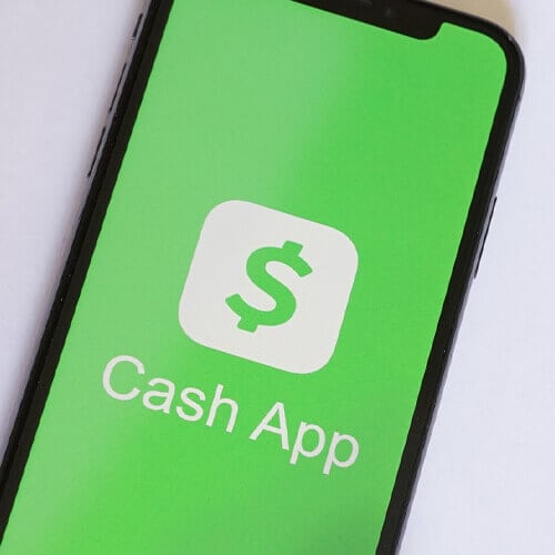 An image of the Cash App application on a smartphone.